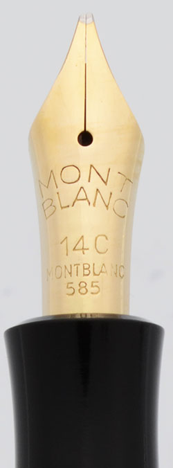 Montblanc 344-G Fountain Pen (1950s) - Basic Black w/GT, Piston